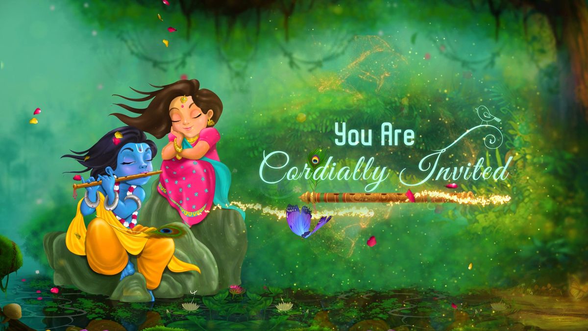 Radha krishna Theme Wedding Invitation Video Inspire studio